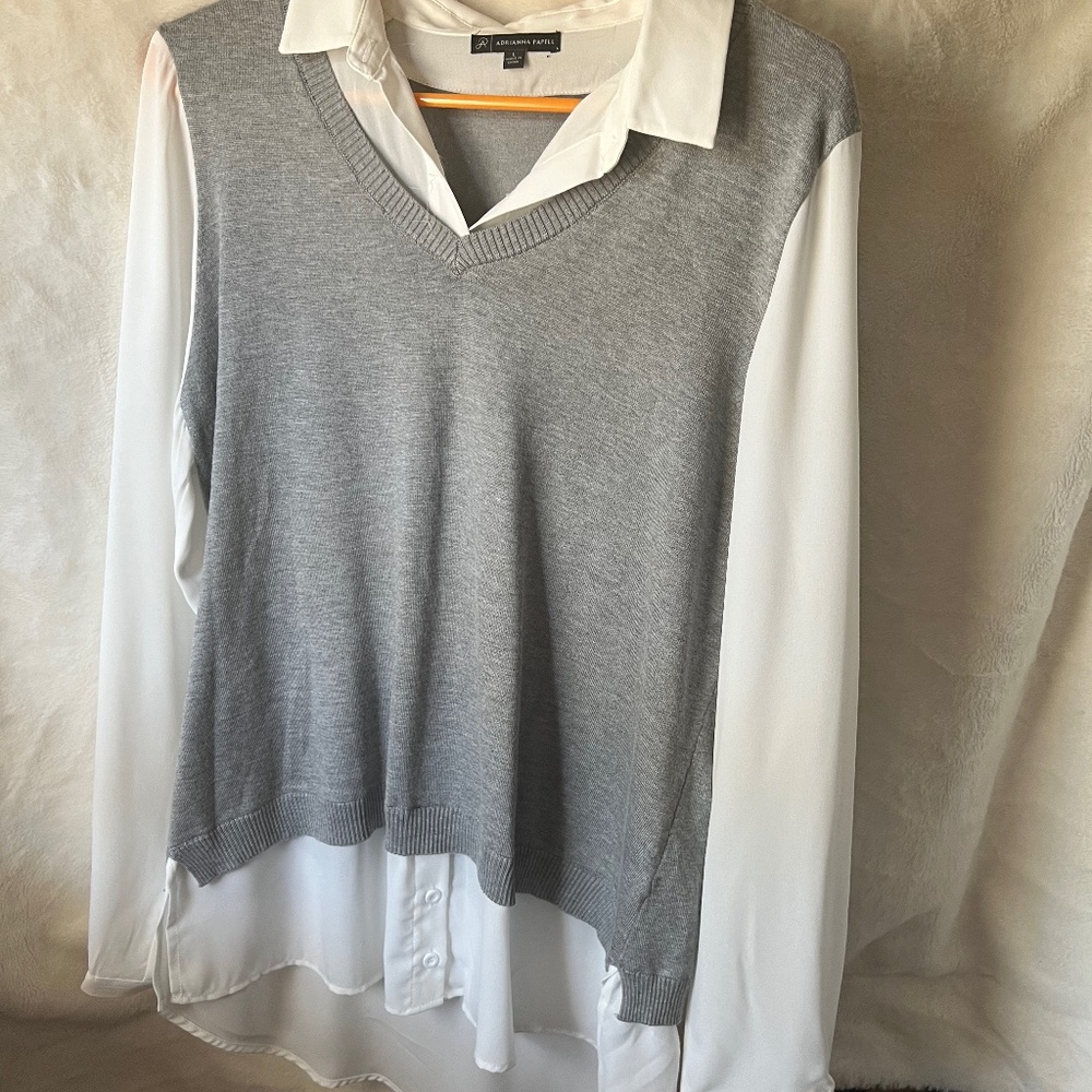 Sweater with attached Blouse